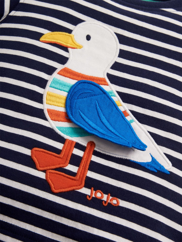 Jojo Maman Bebe Kids Seagull Applique T-Shirt