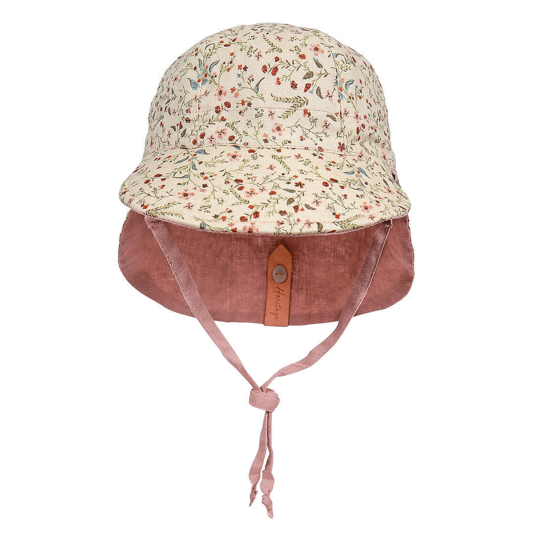 Bedhead 'Lounger' Baby Reversible Flap UPF50+ Sun Hat - Lucy / Rosa