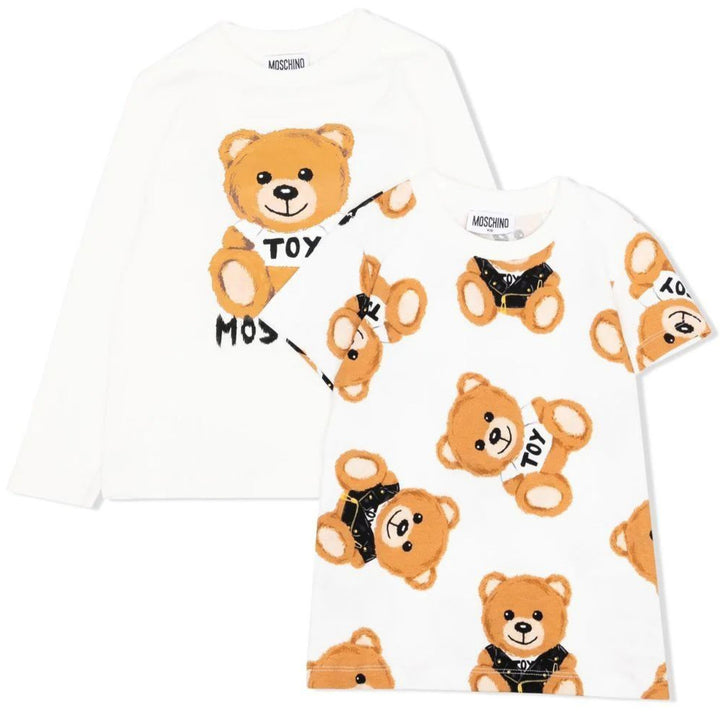 Moschino Kids Graphic and Print Toy Bear T-Shirt 2-PK Set