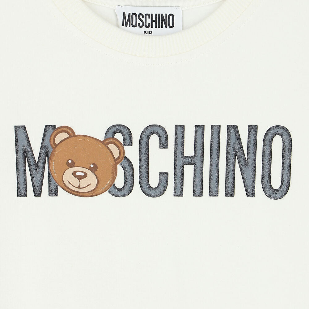 Moschino Kids Teddy Logo T-Shirt - White