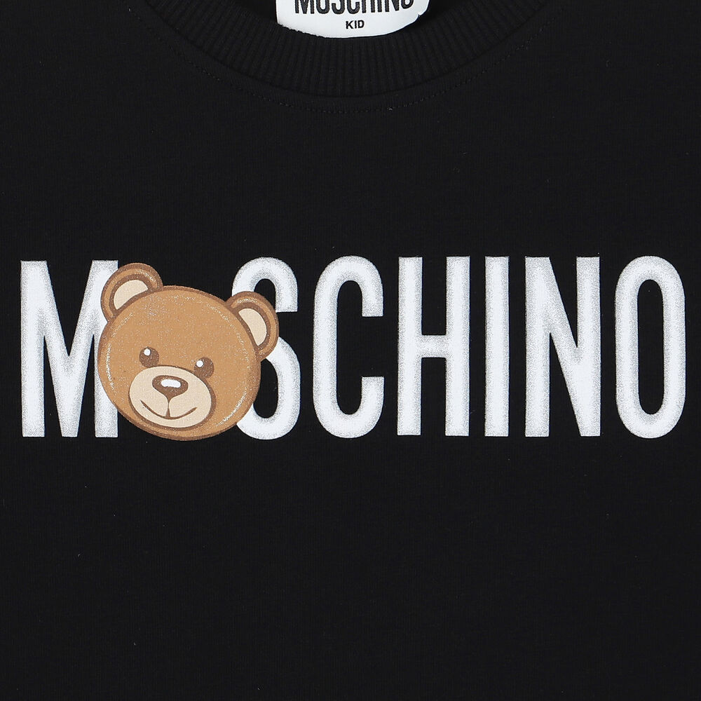 Moschino Kids Teddy Logo T-Shirt - Black – Mom Loves Me Children Boutique