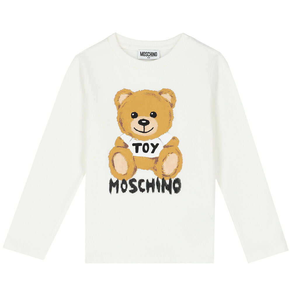 Moschino Kid Long Sleeve Large Toy Bear Graphic Sweatshirt