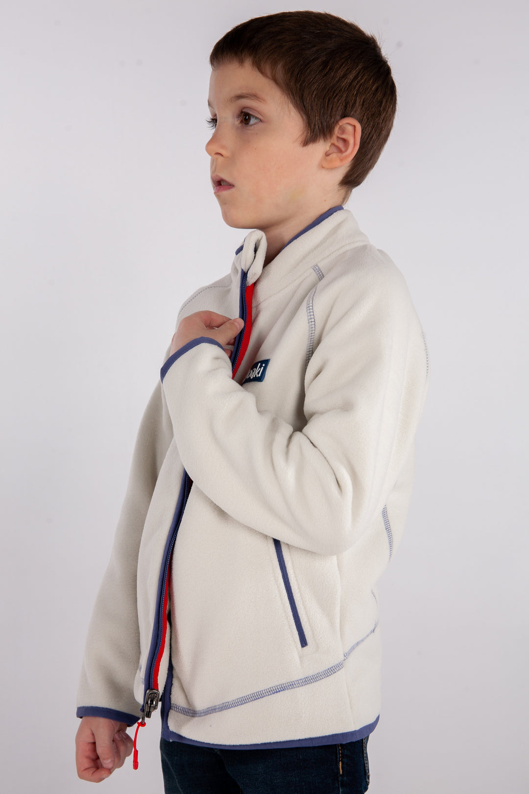 OAKI 200 Series Polartec Fleece Jacket in Oatmeal White (Sizing Runs Small, Recommend Sizing Up)