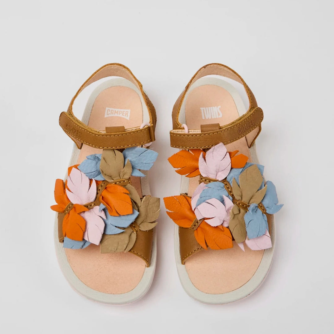 Camper Kids Girl TWINS Brown Leather Sandals Mom Loves Me Children Boutique