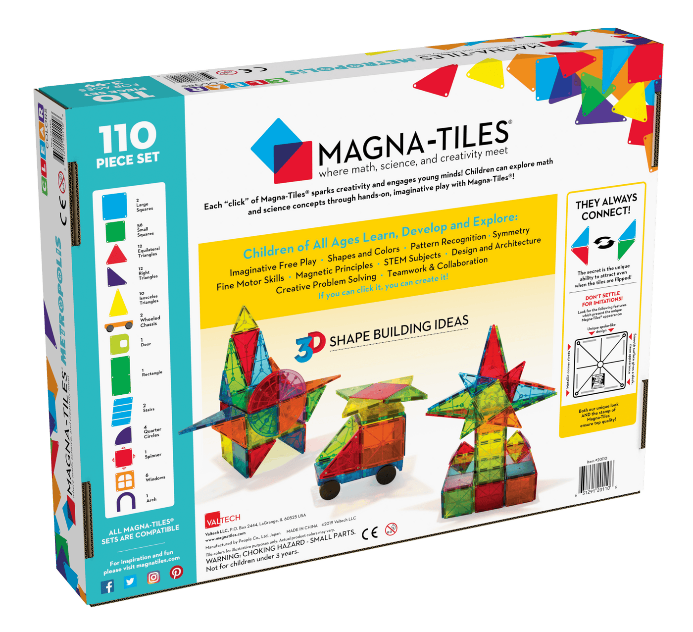 Magna-Tiles Metropolis 110 Piece Set 3Y+