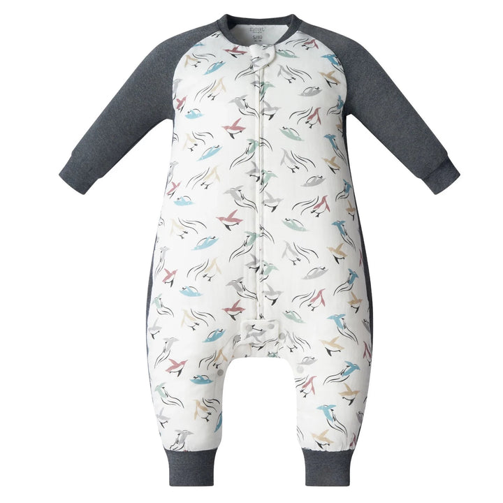 Nest Designs Kids 2.5 TOG Raglan Bamboo Long Sleeve Sleep Suit - Rainbow Swim