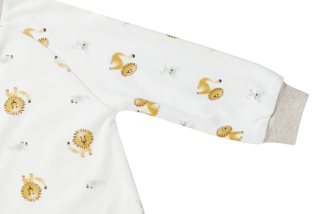 Nest Designs Kids 1.0 TOG Avocado Bamboo Long Sleeve Footed Sleep Suit - The Lion & The Mouse