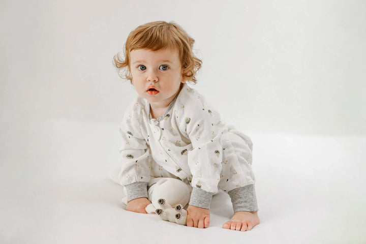 Nest Designs Kids 0.6 TOG Bamboo Pima Long Sleeve Footed Sleep Suit - The Goose & The Golden egg