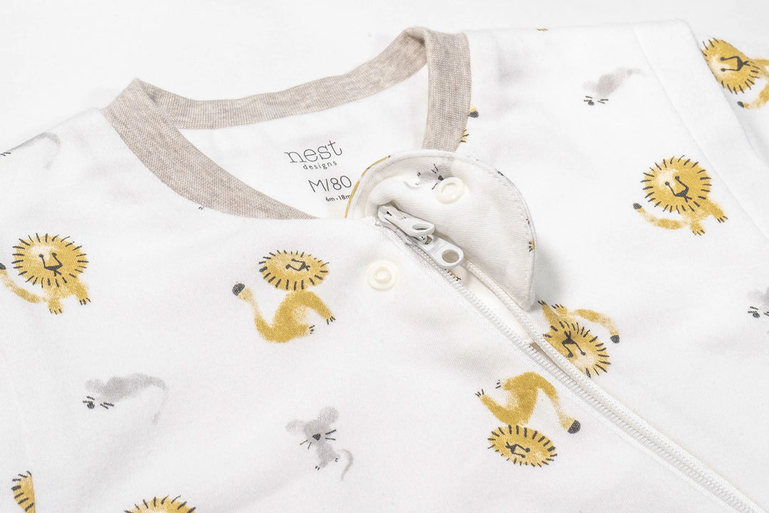 Nest Designs Kids 1.0 TOG Organic Cotton Long Sleeve Sleep Bag- The Lion & The Mouse