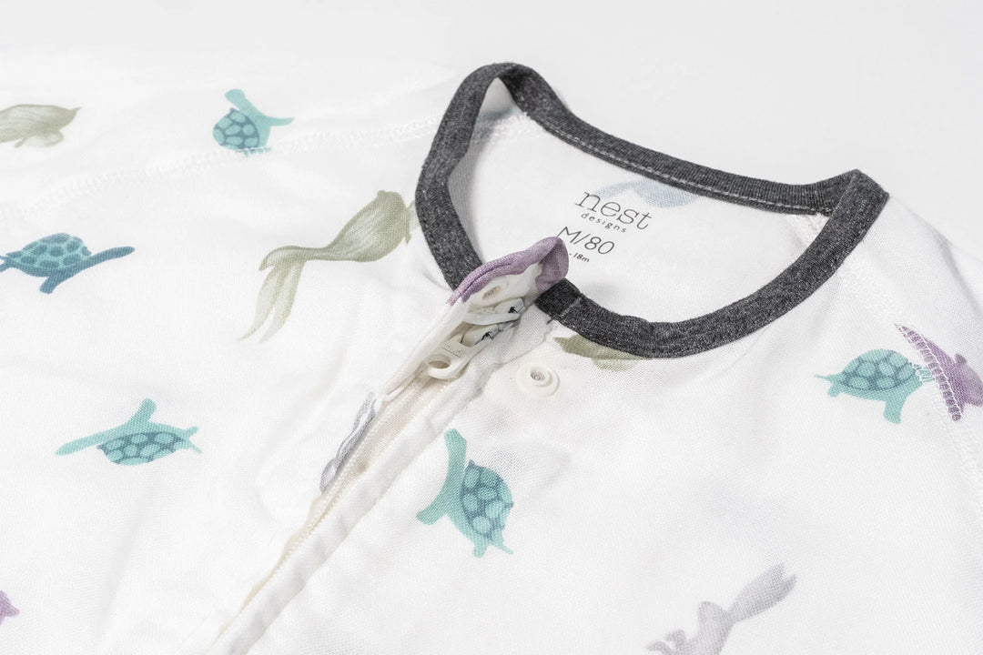 Nest Designs Baby 0.25 TOG Bamboo 3/4 Sleeve Sleep Bag - The Tortoise & The Hare