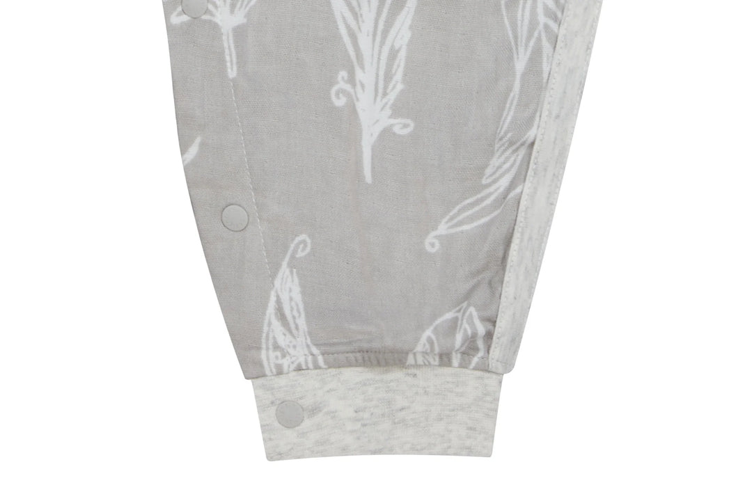 Nest Designs Kids Bamboo Pima 3/4 Sleeve Romper - Feather Grey