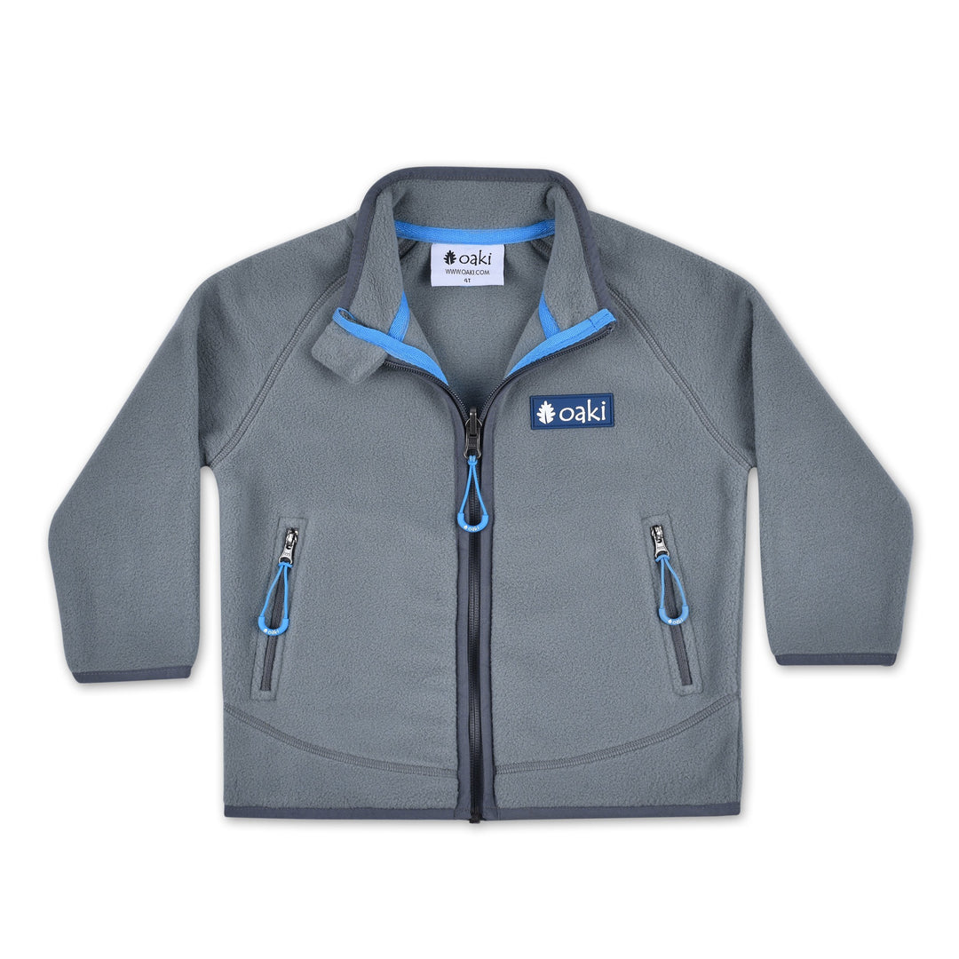 OAKI 200 Series Polartec Fleece Jacket in Charcoal/Blue (Sizing Runs Small, Recommend Sizing Up)