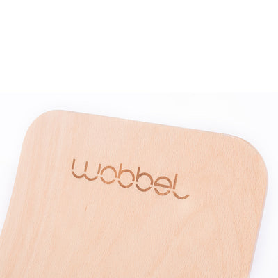 Wobbel Original Transparent Lacquer Balance Board - Natural/Rust Wool Felt