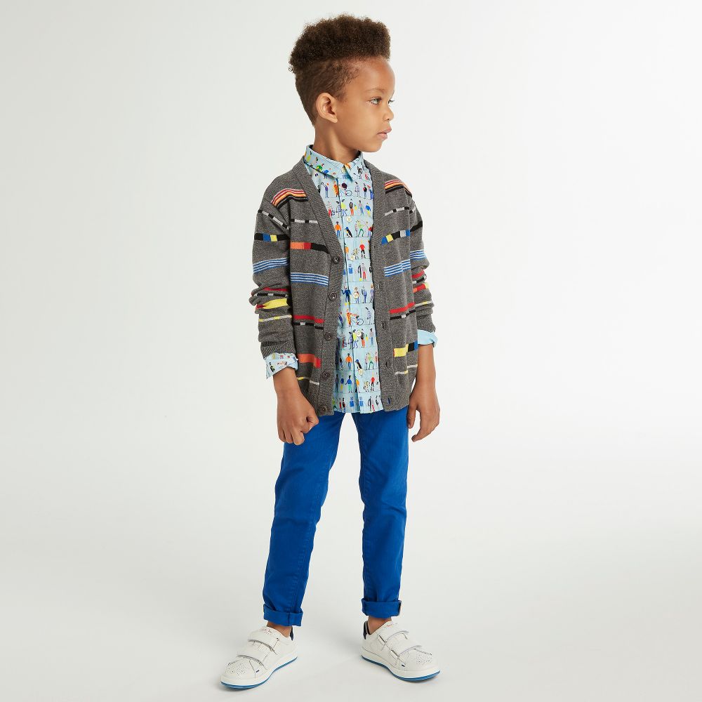 Paul Smith Junior Kids Boys Blue 'Renzo' Shirt 5L12592 440