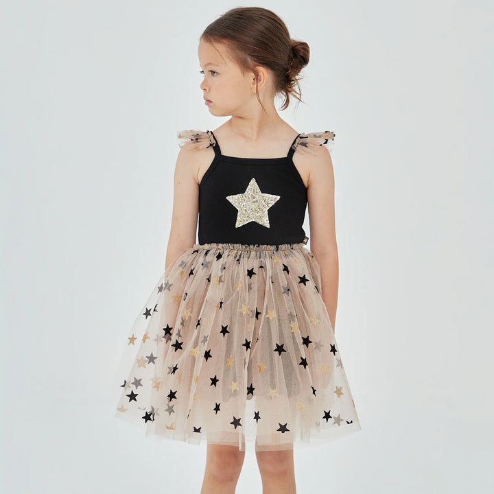 Petite Hailey Girl's FRILL MIA TUTU DRESS - BLACK