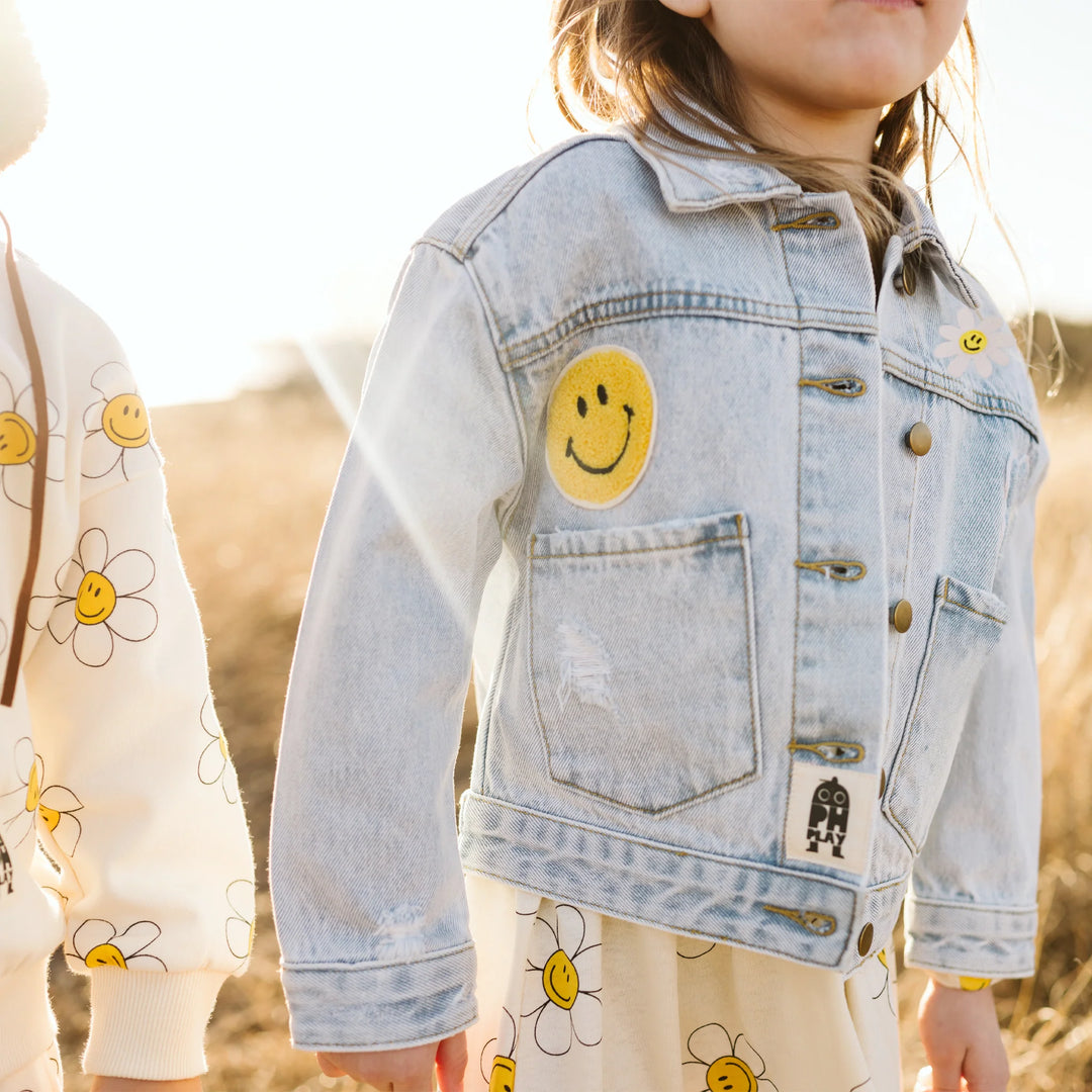 Kids yellow sales denim jacket