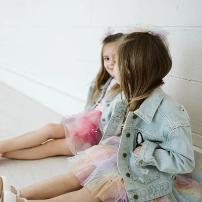 Petite Hailey Kids PATCHED DENIM JACKET - Smile