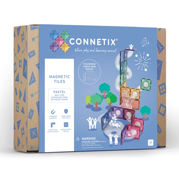 CONNETIX Pastel Range - 80 pc Pastel Ball Run Expansion Pack