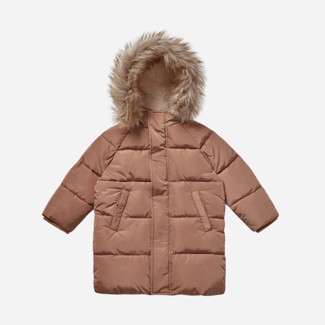 Rylee Cru Kids Long Down Puffer Winter Jacket Mocha II