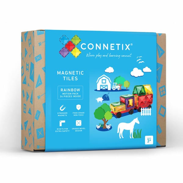 CONNETIX Rainbow Tiles - 24 Piece Motion Pack
