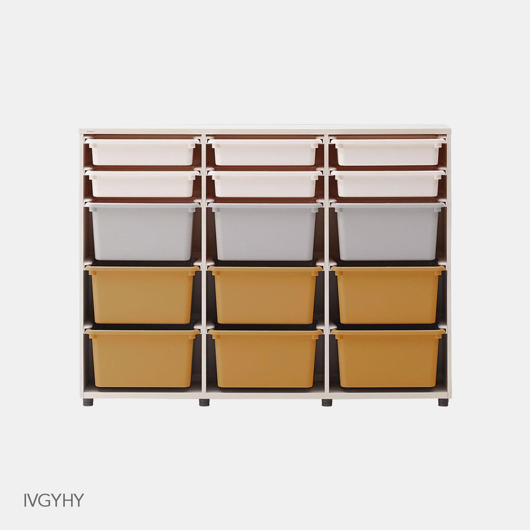 >iloom 140W 3-Story Bookshelf (with 15 Storage Bins) [multi-color]