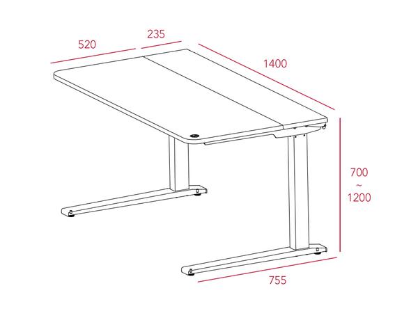iloom Ithaca-neo Motion Desk - Natural/Beige [PICK-UP ONLY]
