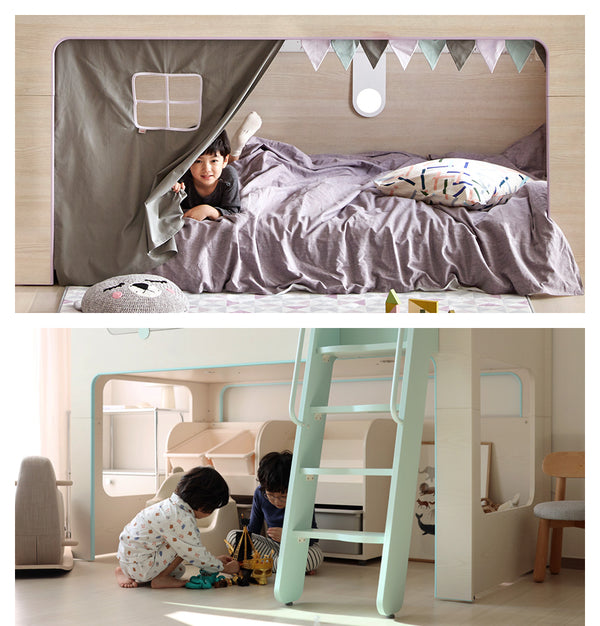 >iloom Cabin Bed with Ladder (Length: 2120mm) multi-color available [Pick-up ONLY]