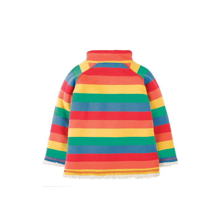 Frugi Kids Little Snuggle Fleace Rainbow Stripe