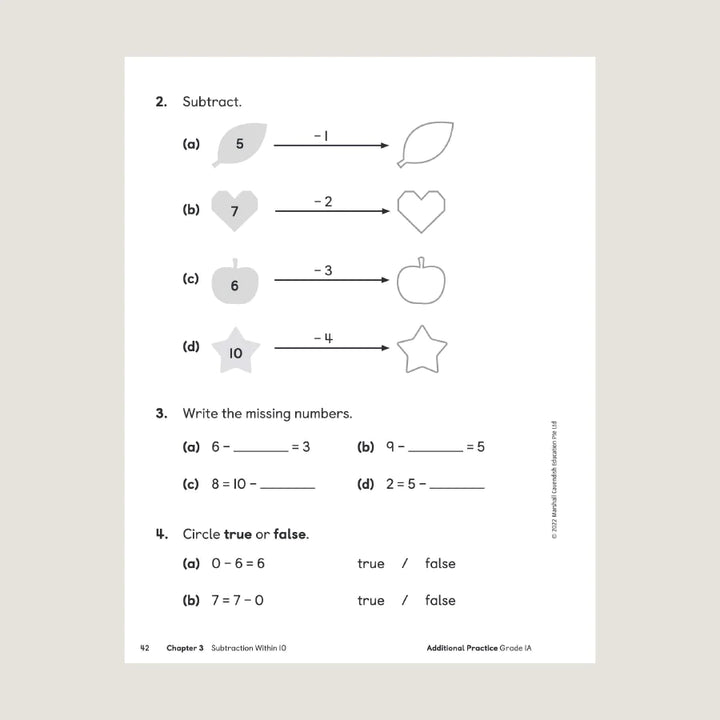 >Singapore Math Primary Mathematics Additional Practice 1A