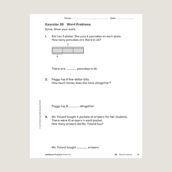 >Singapore Math Primary Mathematics Additional Practice 3A