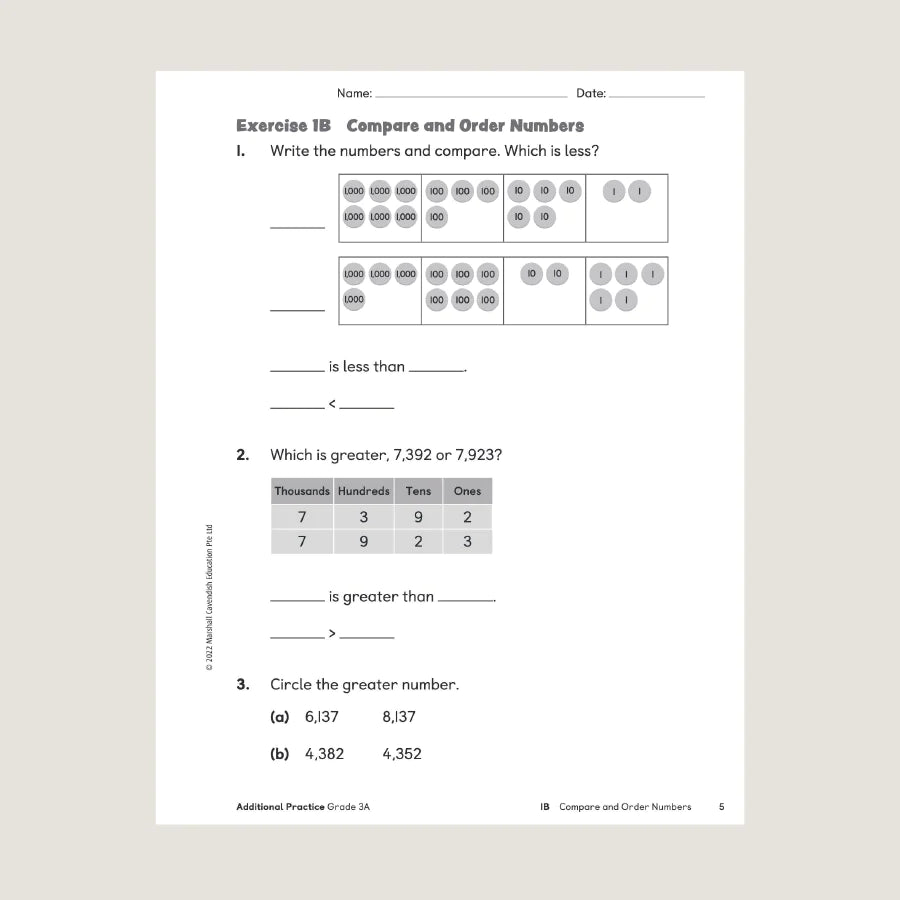 >Singapore Math Primary Mathematics Additional Practice 3A
