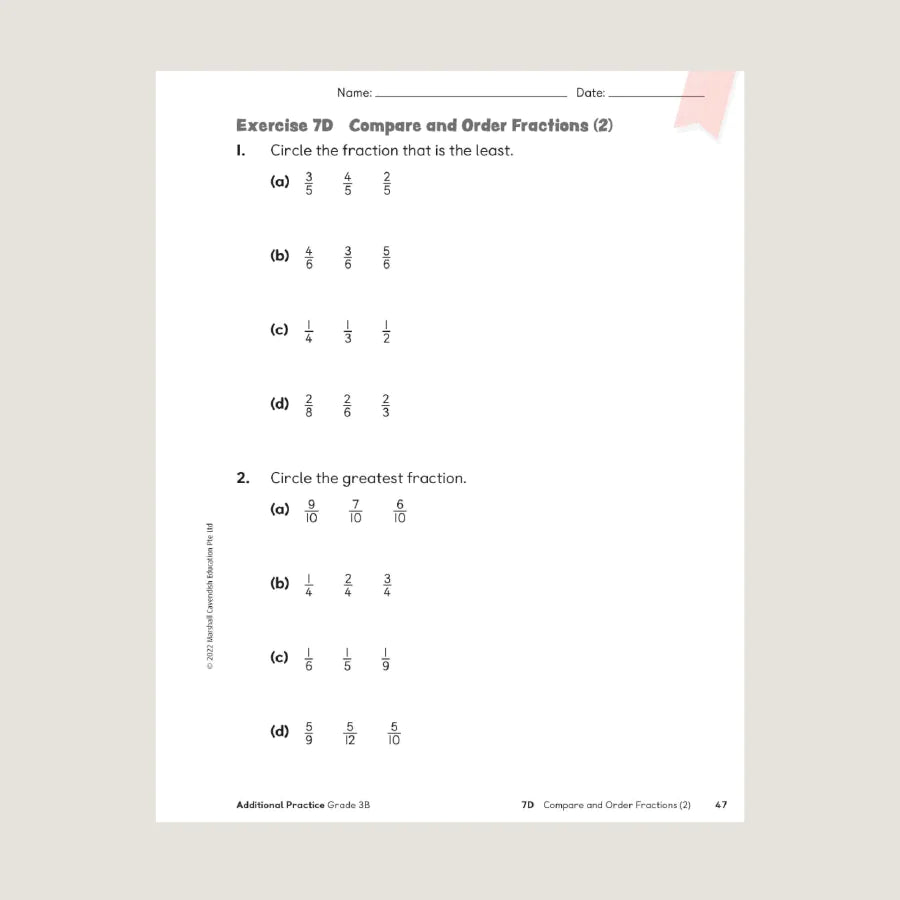 >Singapore Math Primary Mathematics Additional Practice 3B