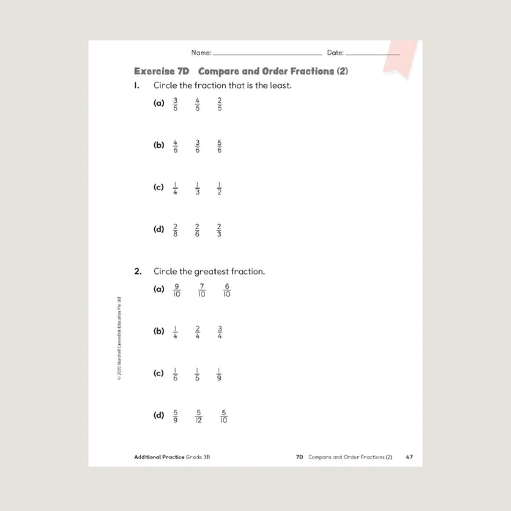 >Singapore Math Primary Mathematics Additional Practice 3B