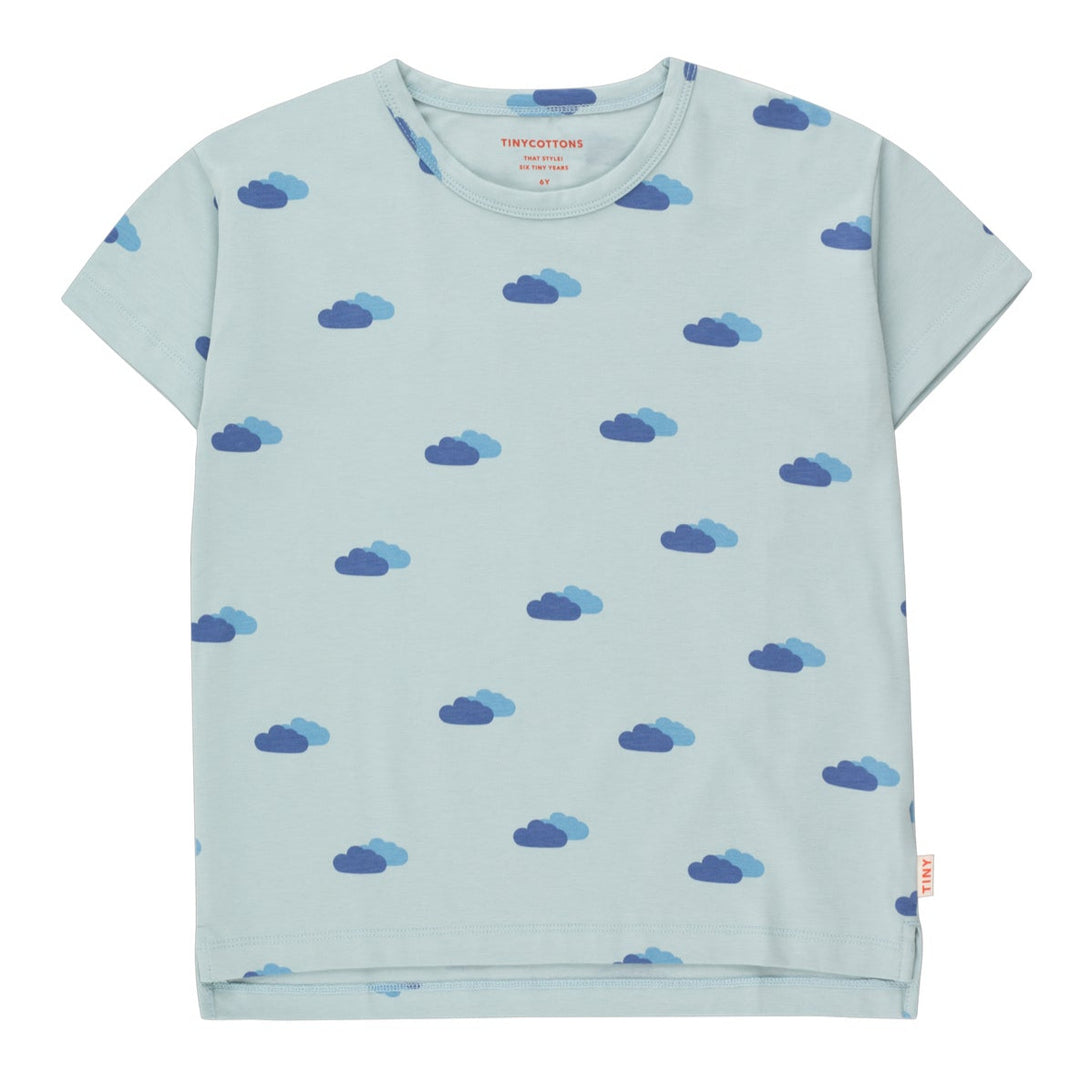 TINYCOTTONS Kids CLOUDS TEE in Cadet Blue