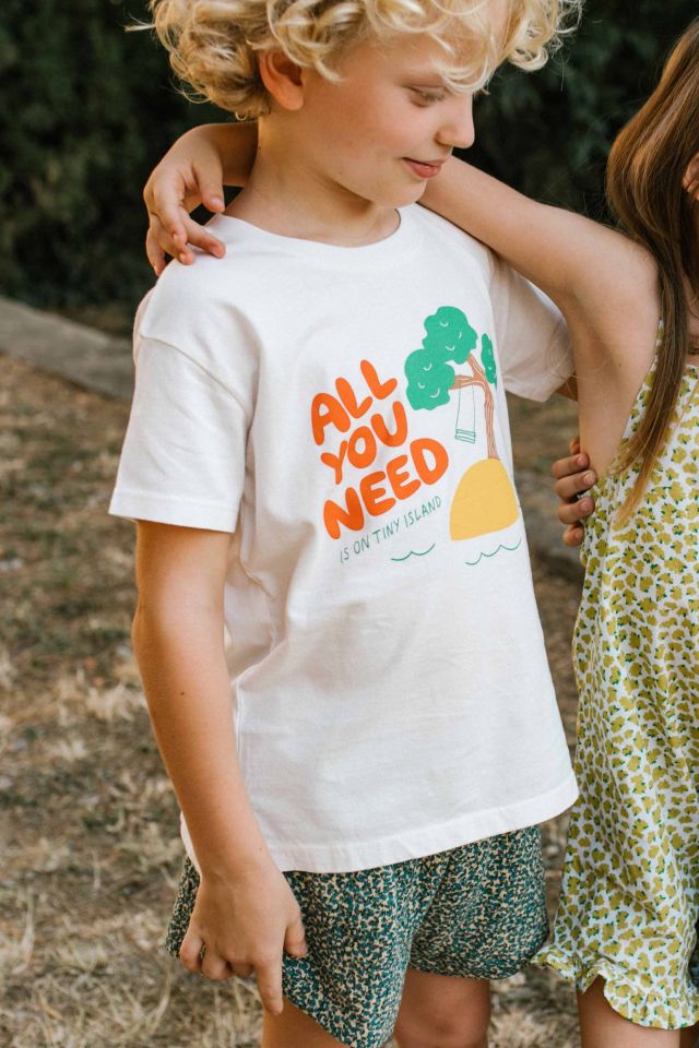 TINYCOTTONS Kids ALL YOU NEED TEE in Off-white