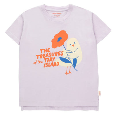 TINYCOTTONS Kids TINY TREASURES TEE in Pastel Lilac/Summer Red 035
