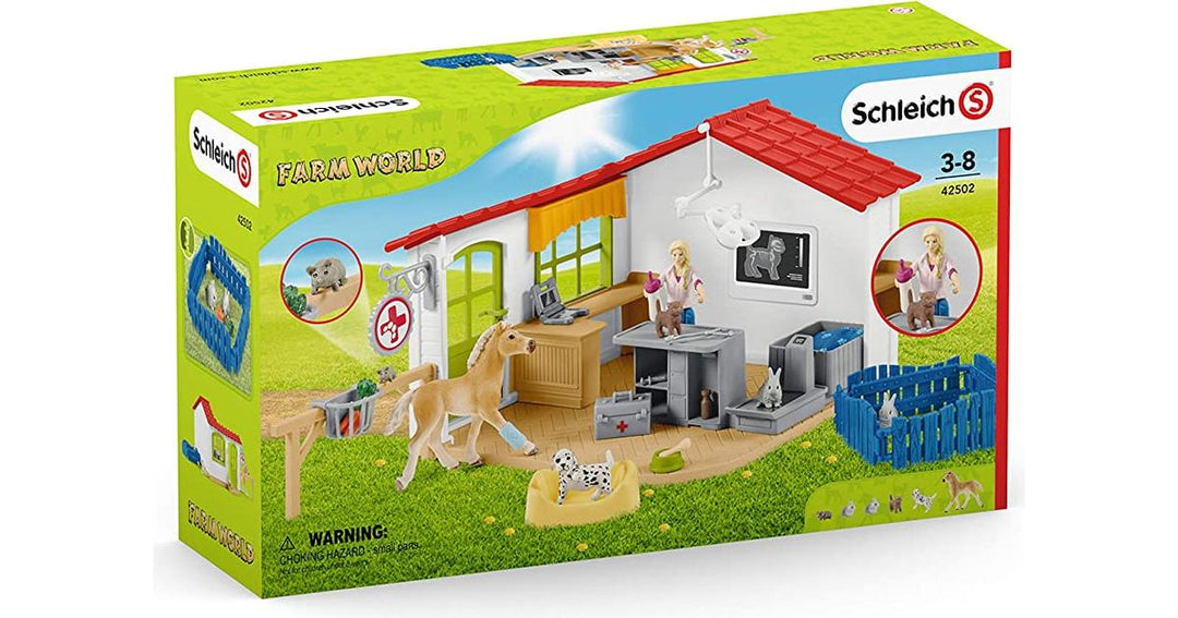 >Schleich FARM WORLD - Vet practice with pets