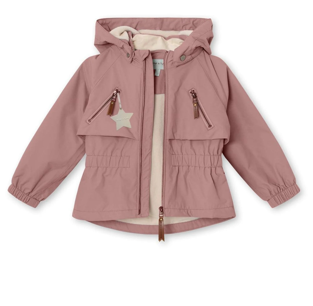 MINI A TURE Kids Algea Fleece Lined Jacket - Pale Woodrose