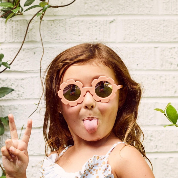 Babiators Kids Flower Polarized Sunglasses - Pink / Mirrored Lenses