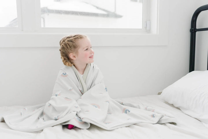 Woolino Toddler Blanket 4 Season™ Merino Wool Blanket 52.5" x 40" - Rainbow