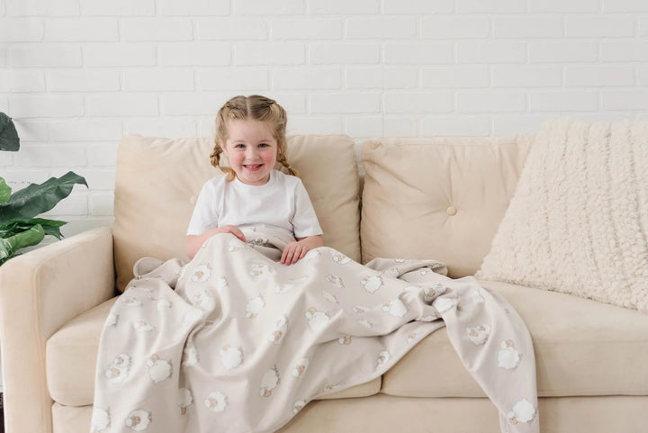 Woolino ToddlerBlanket 4 Season Merino Wool Blanket 52.5" x 40" - Sheep