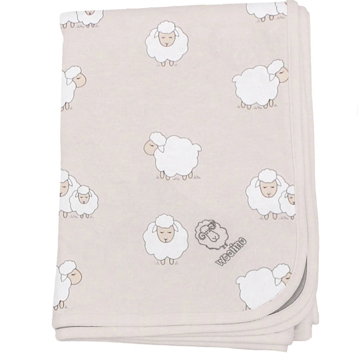 Woolino ToddlerBlanket 4 Season Merino Wool Blanket 52.5" x 40" - Sheep