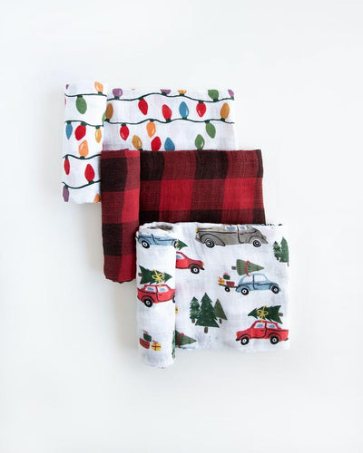 Little Unicorn Cotton Muslin Swaddle Blanket Set - Holiday Haul