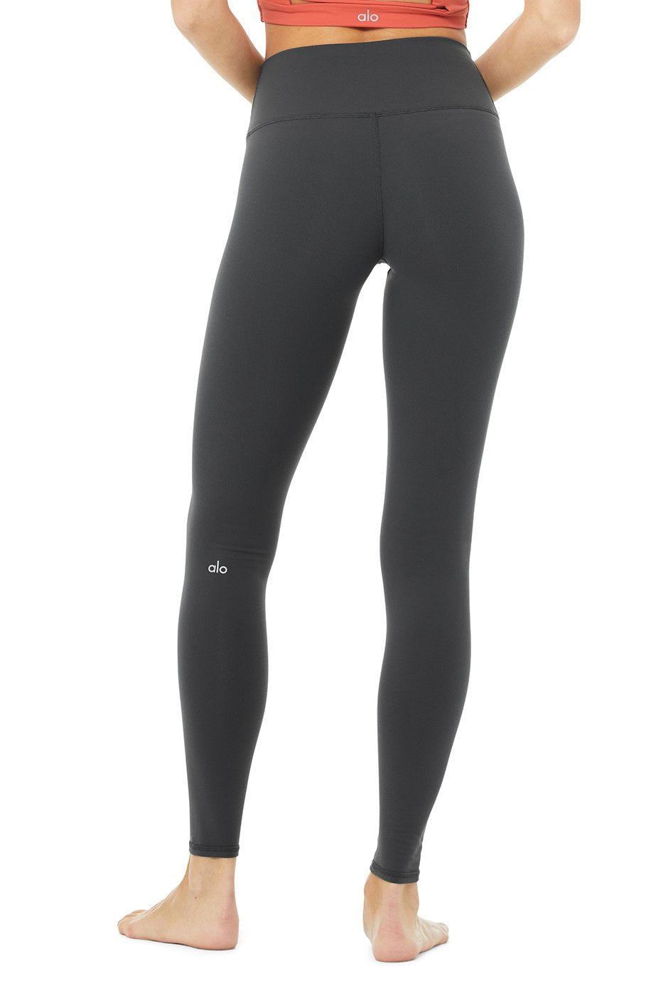 ALO Yoga High Waist Airbrush Leggings in Anthracite Womens Size S