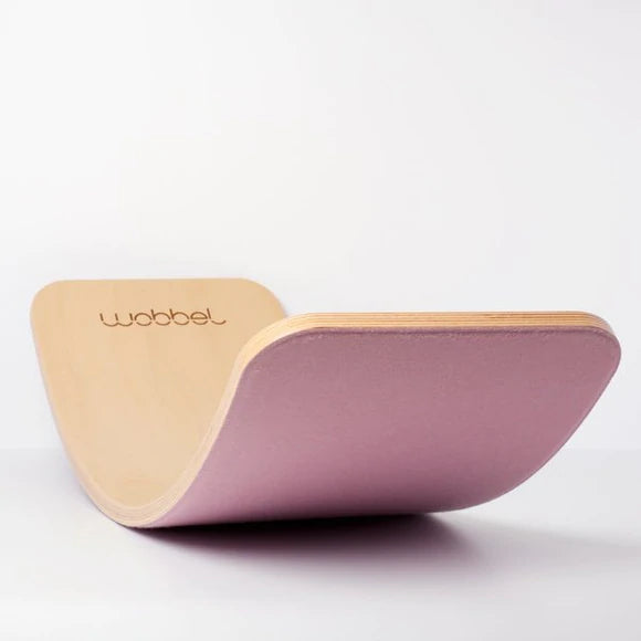 Wobbel PRO Transparent Lacquer Balance Board - Wild Rose Felt