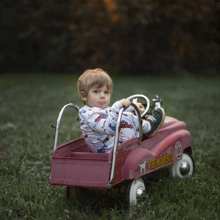 Petidoux Kids Boy Vintage Racecars - Long Sleeve Pajamas