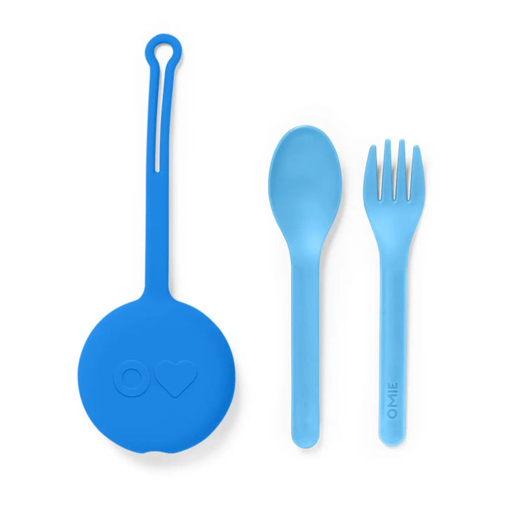 OmieBox Lunch Box Fork, Spoon + Pod Set [5-color]