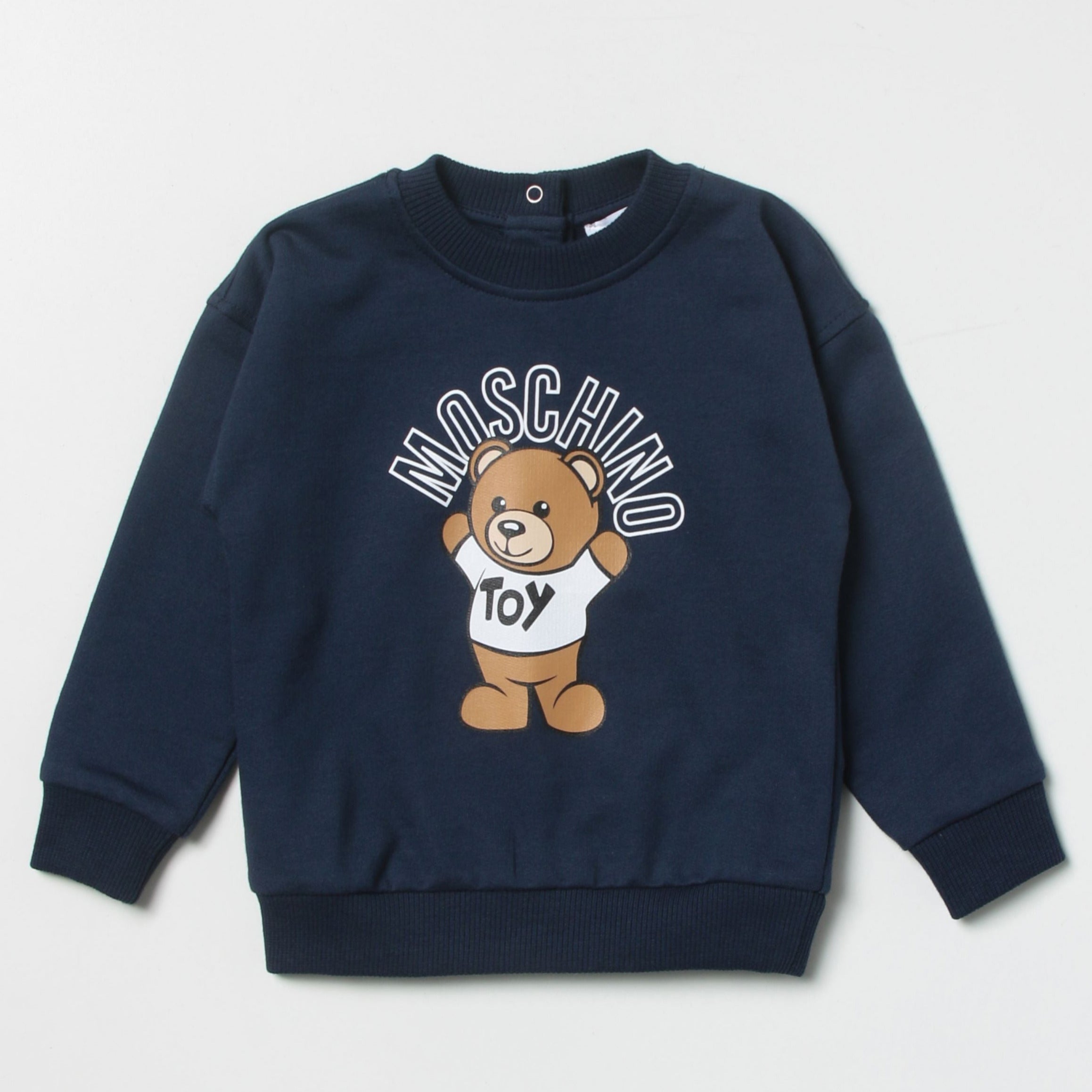 Moschino Baby Kids Long Sleeve Sweatshirt with Large Bear Graphic