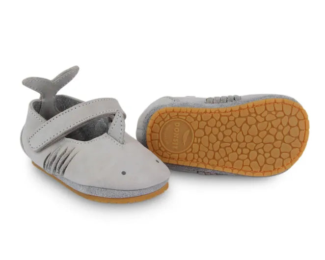 Donsje Kids Baby AMIGU Leather Shoes - Shark