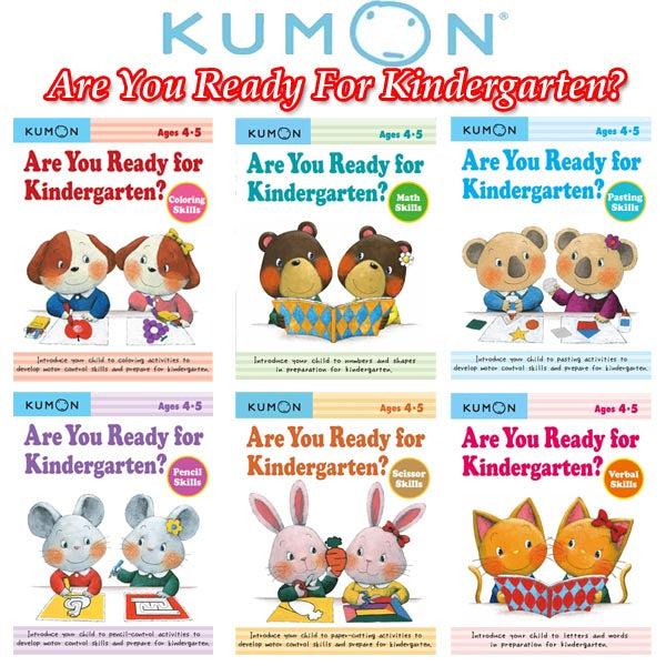 >KUMON Grade  PreK-K Are You Ready for Kindergarten? Workbooks Age 3-5